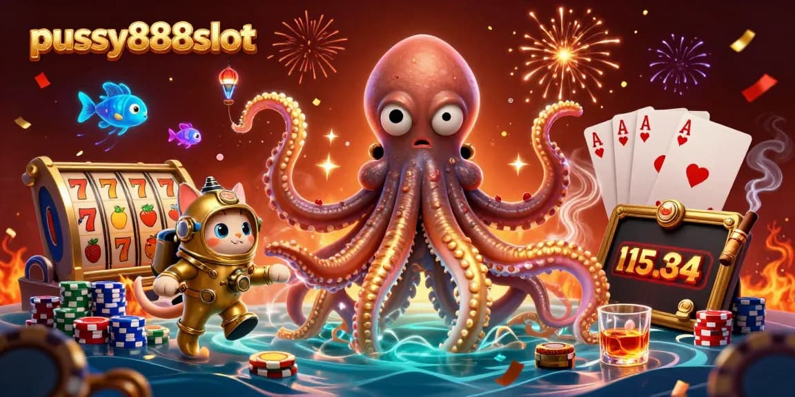Spin exciting reels and win at pussy888slot with vibrant characters and rich casino elements.