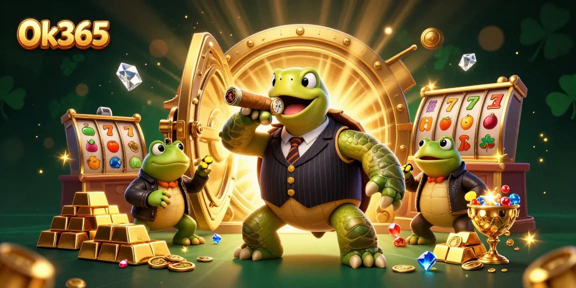 Engage with Ok365 for thrilling casino adventures amidst gold treasures and lively characters.