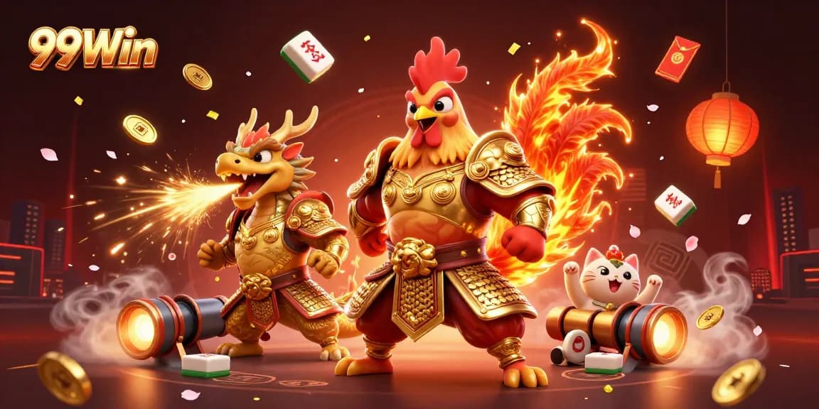 Experience the thrill of betting with 99Win capturing fierce battles and lucky charms!