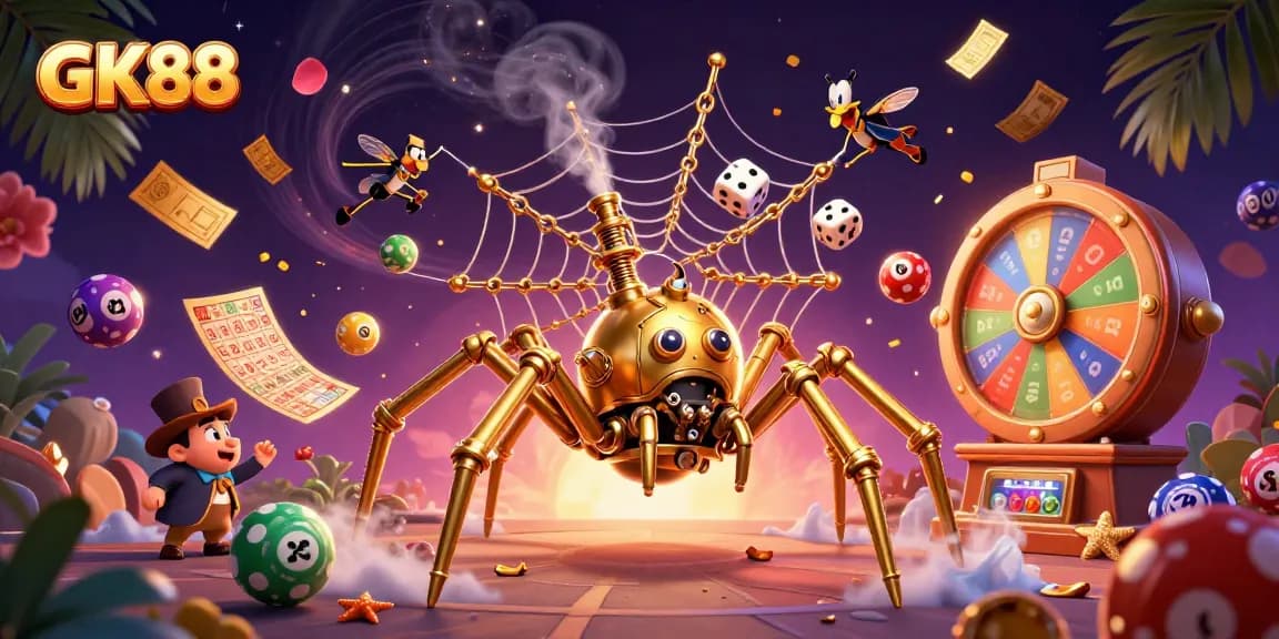 Engage in thrilling gameplay with GK88 amidst vibrant jackpot scenes.