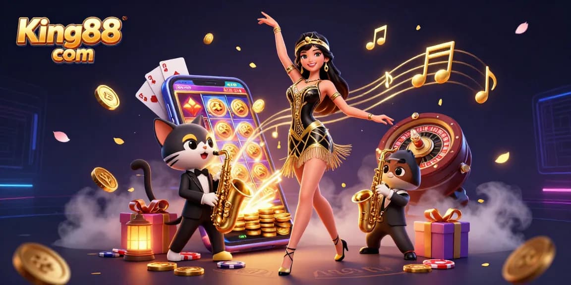 Experience thrilling wins at King88 com with engaging casino games and colorful elements.
