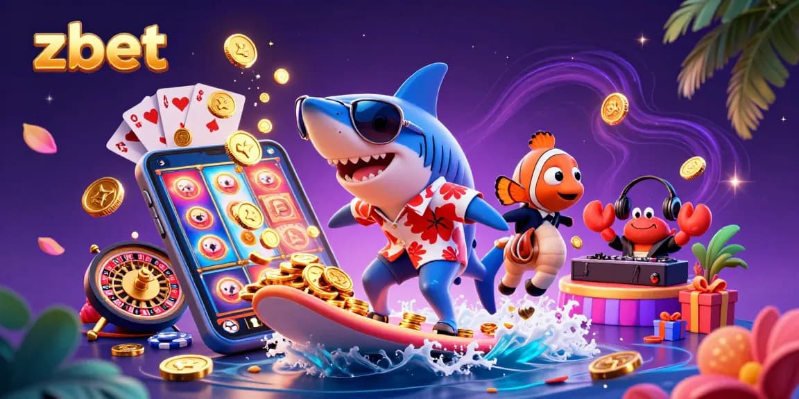 Experience zbet's thrilling casino adventure with vibrant 3D graphics and engaging characters.