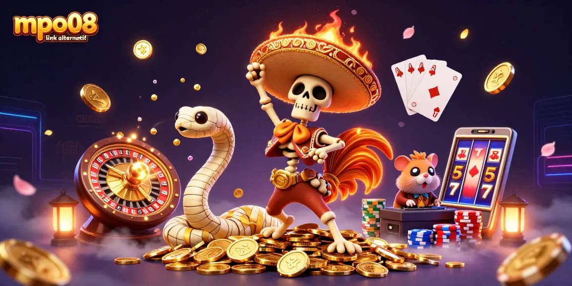 Engage with thrilling wins at mpo08 link alternatif while celebrating jackpots with cartoon characters.