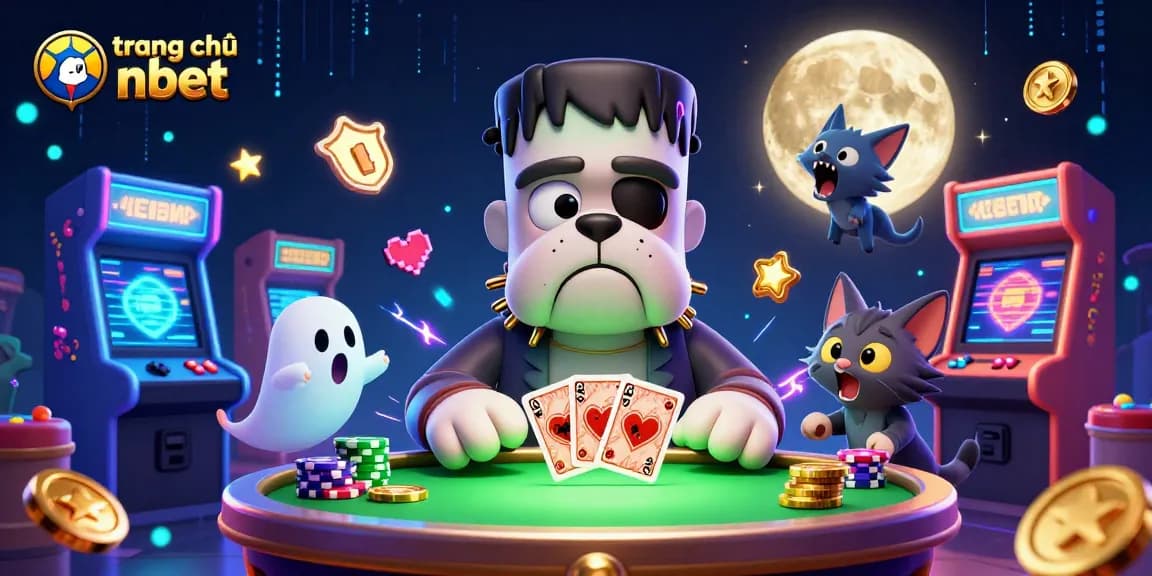 Engage in thrilling action at trang chủ nbet with a lively 3D illustration of a whimsical casino scene.