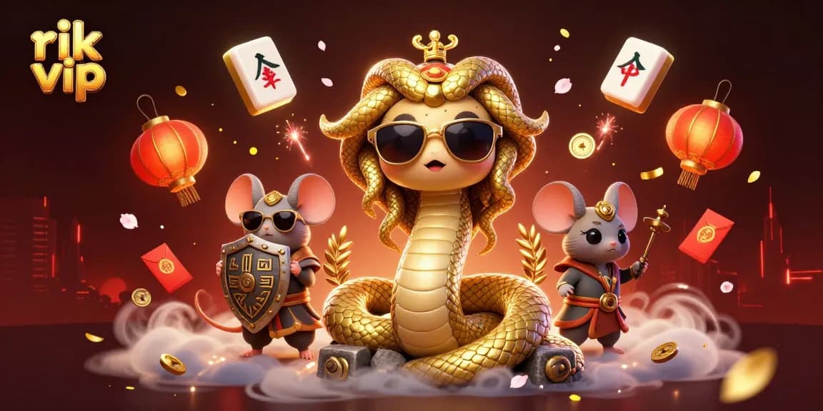 Engage in winning strategies with rik vip as Medusa and a warrior mouse embark on a vibrant gaming adventure!