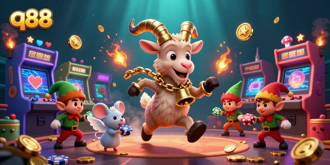 Experience thrilling q88 casino action with a Krampus, an angel mouse, and mischievous elves.