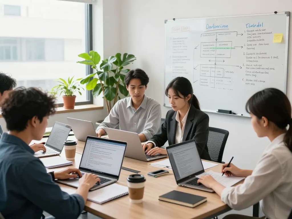 现代办公室环境中使用有道词典的协作翻译团队