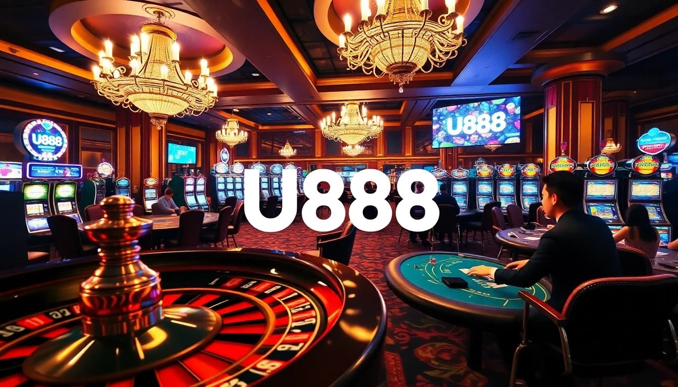 Players engaging in exciting casino games at U888, experiencing high-stakes gambling.
