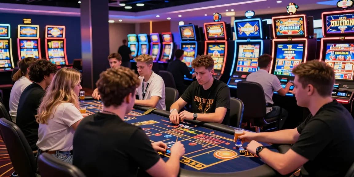 Vibrant credit card casino gaming experience at https://crownwoods.org.uk with diverse players enjoying games.