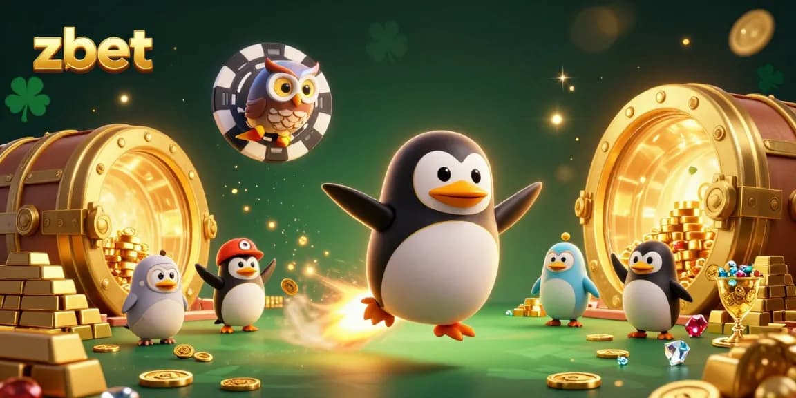 Engage with zbet's exciting gameplay featuring a vibrant casino illustration filled with golden treasures.