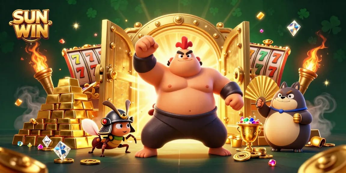 Discover thrilling gameplay at SUN WIN with energetic casino characters in an exciting setting.