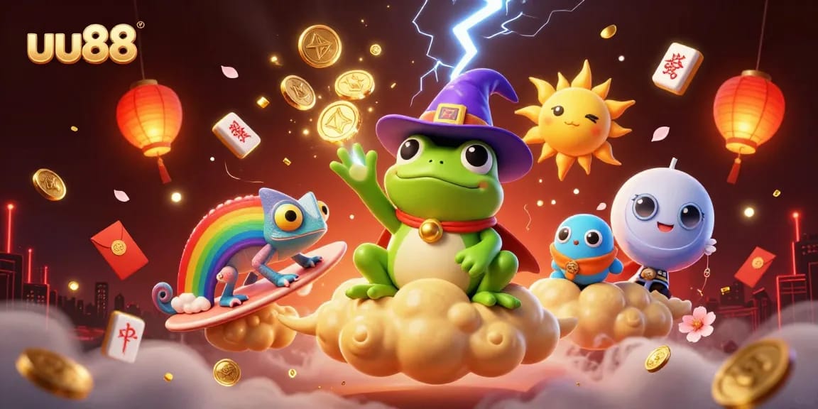 Experience thrilling gaming at uu88 with 3D characters in a vibrant casino storm.