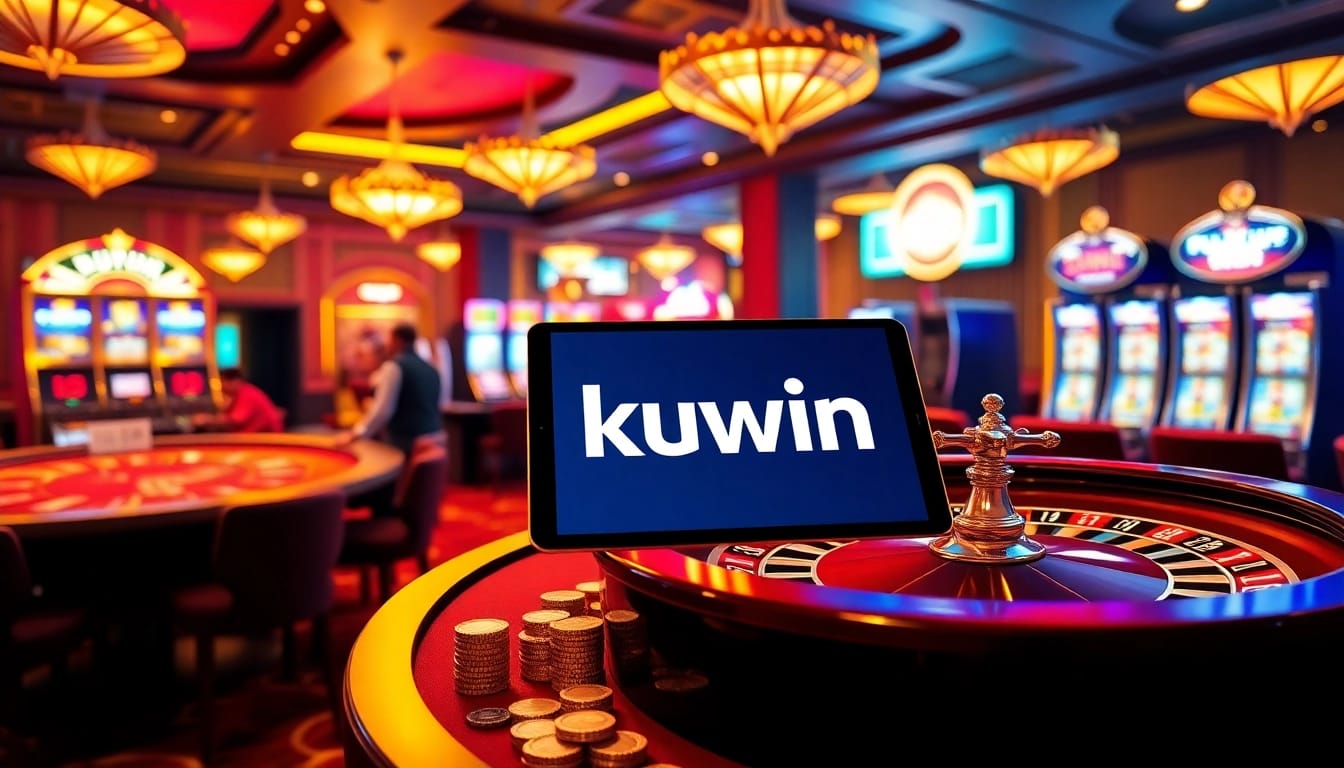 Kuwin casino players enjoy thrilling games at poker and roulette tables.