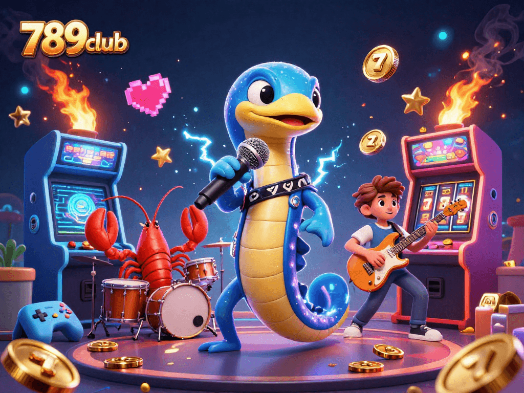Experience the thrill of gaming with 789club in a vibrant underwater casino illustration.