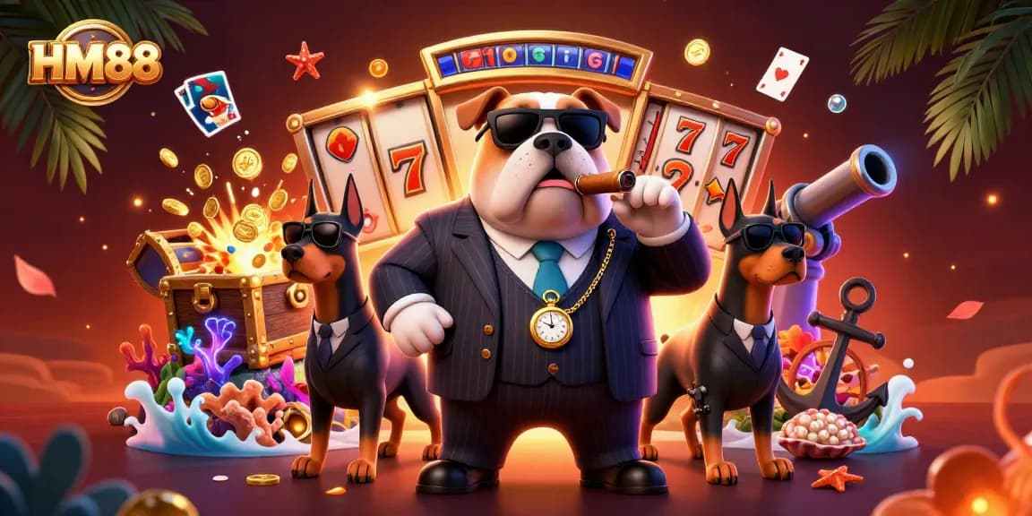 Engage with the thrilling world of HM88, where a mafia bulldog and Dobermans lead you to gaming riches.