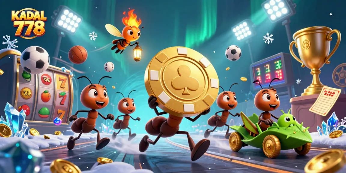 KADAL 778 reveals an exciting scene of playful ants on a heist across a vibrant casino world.