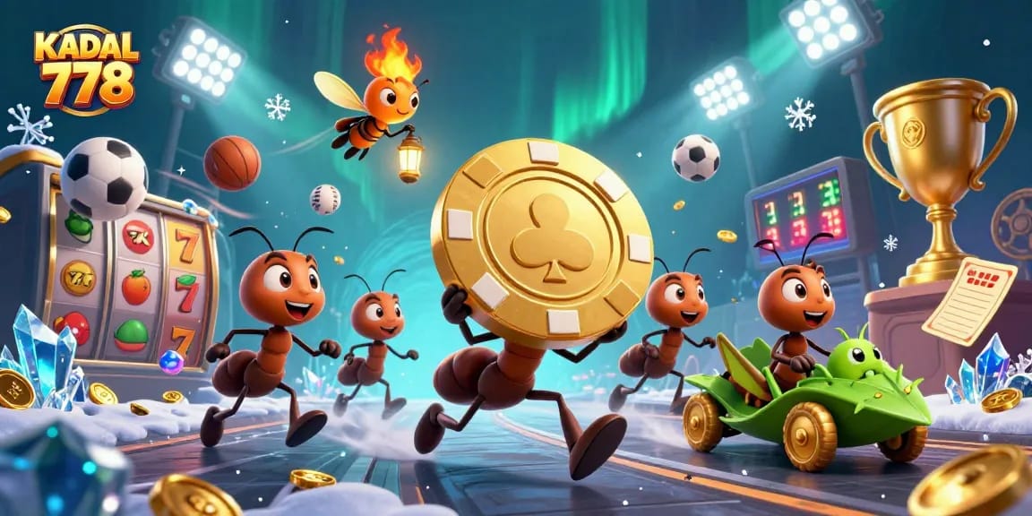 KADAL 778 reveals an exciting scene of playful ants on a heist across a vibrant casino world.