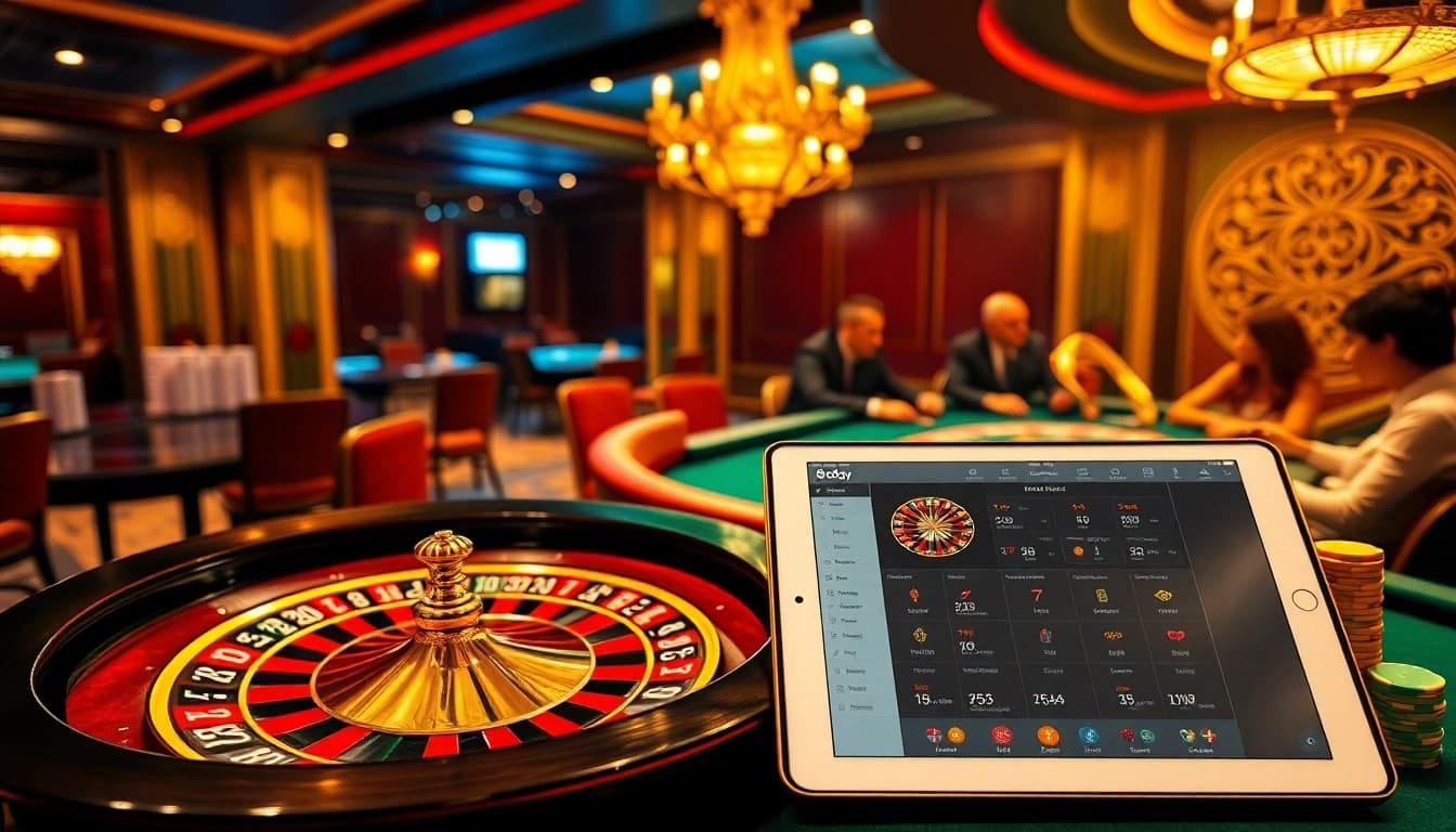 Experience thrilling gaming at 8day with vibrant roulette wheels and engaging players.