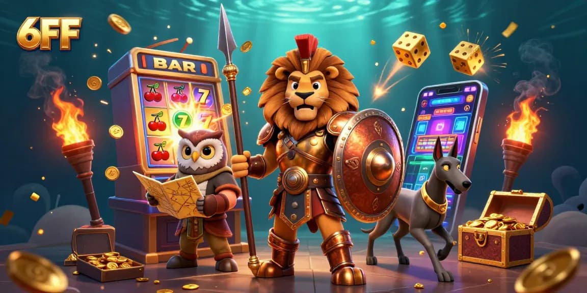 Experience thrilling slots and jackpots with 6FF's captivating casino scene.