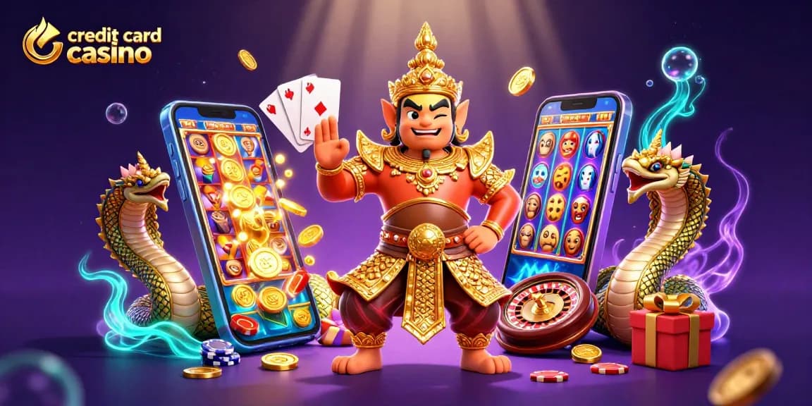 Experience thrilling games at a credit card casino with vibrant visuals and exciting features.