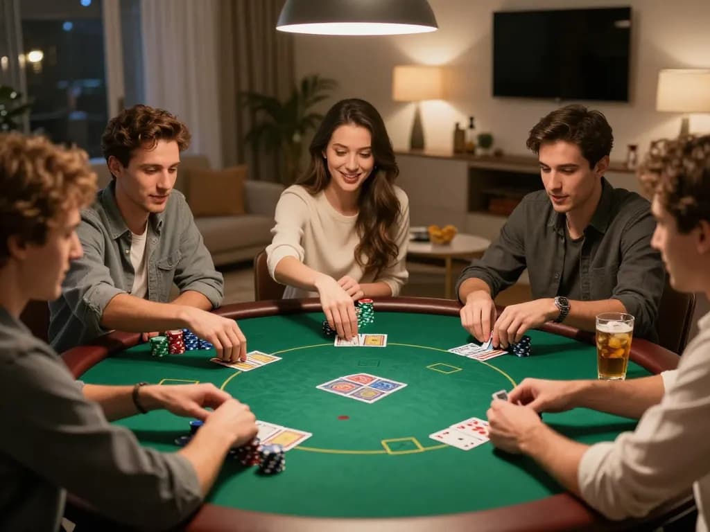 Play poker with friends at home during a thrilling game night featuring LC88 strategy.