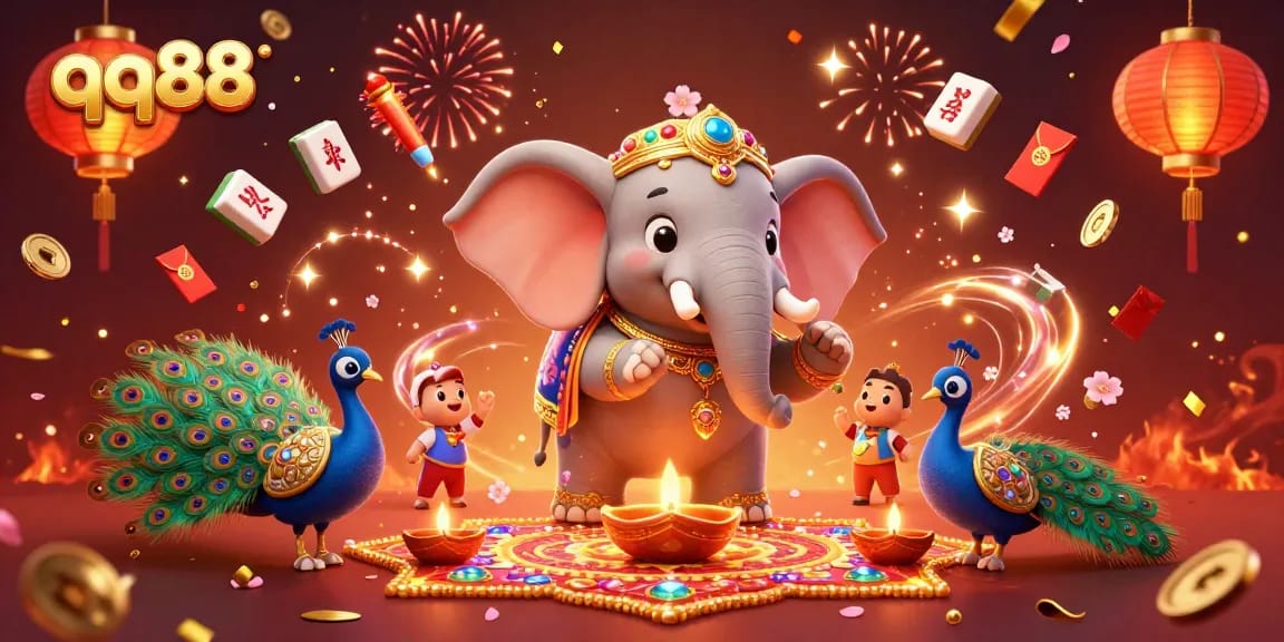 Experience the thrill of qq88 with a dynamic casino scene showcasing vibrant characters and elements.