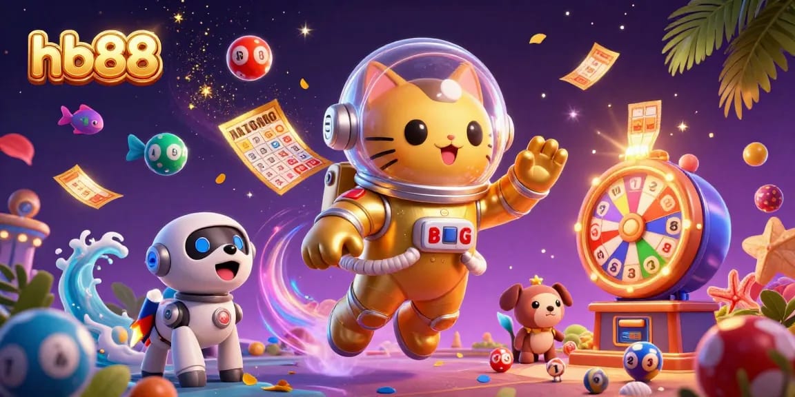 Engage with hb88's thrilling gameplay in a vibrant, dynamic casino-themed illustration.