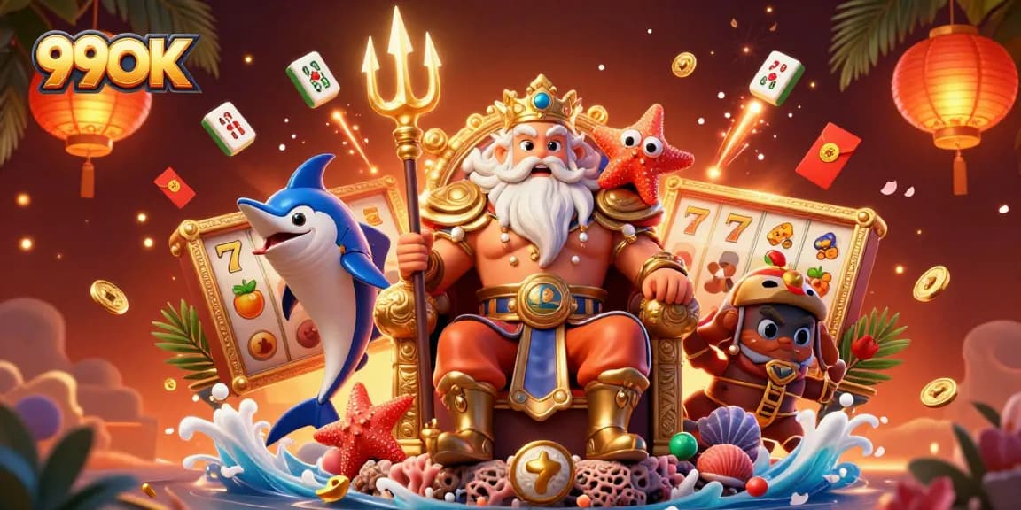 Experience thrilling gaming with 99OK as Neptune commands the casino underworld.
