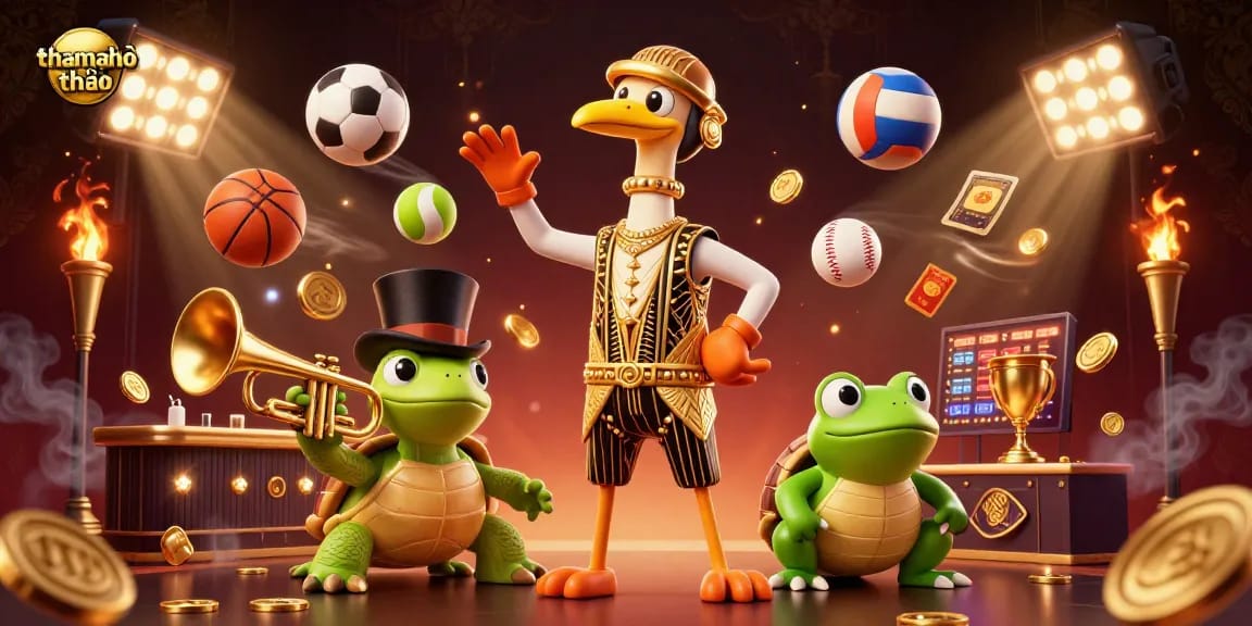 Experience thrilling sports action with tham khảo thêm in this vibrant 3D scene featuring unique casino elements.