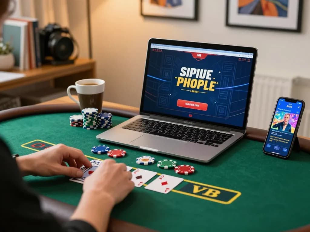 Players engaging in intense blackjack action at 789WIN's live dealer table on a laptop
