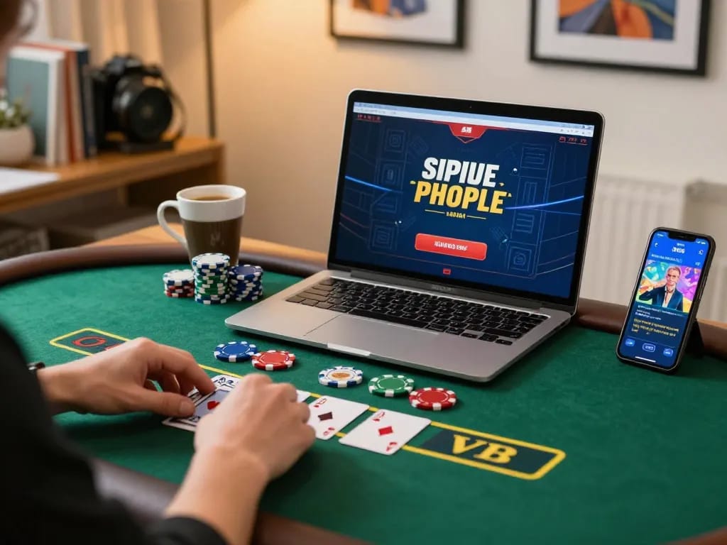 Players engaging in intense blackjack action at 789WIN's live dealer table on a laptop