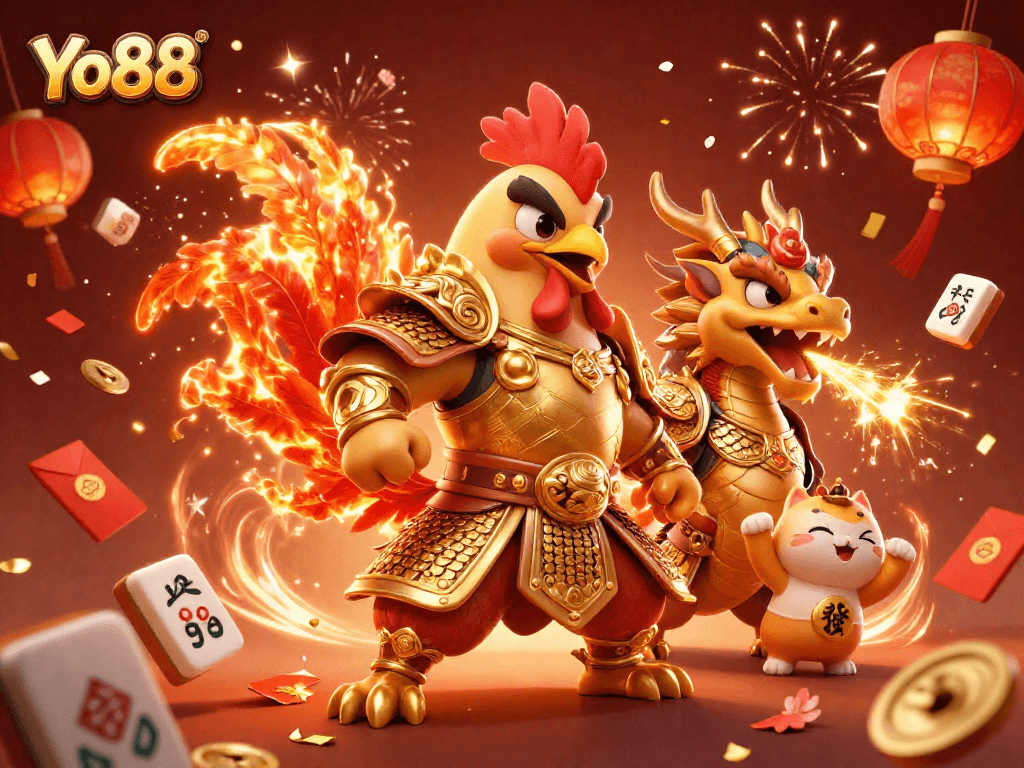 Experience thrilling gameplay at Yo88 with dynamic casino action and festive elements.