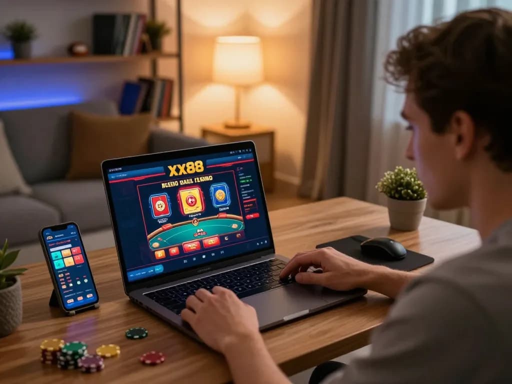 Engaging gameplay on xx88 casino platform with player focused on screen.