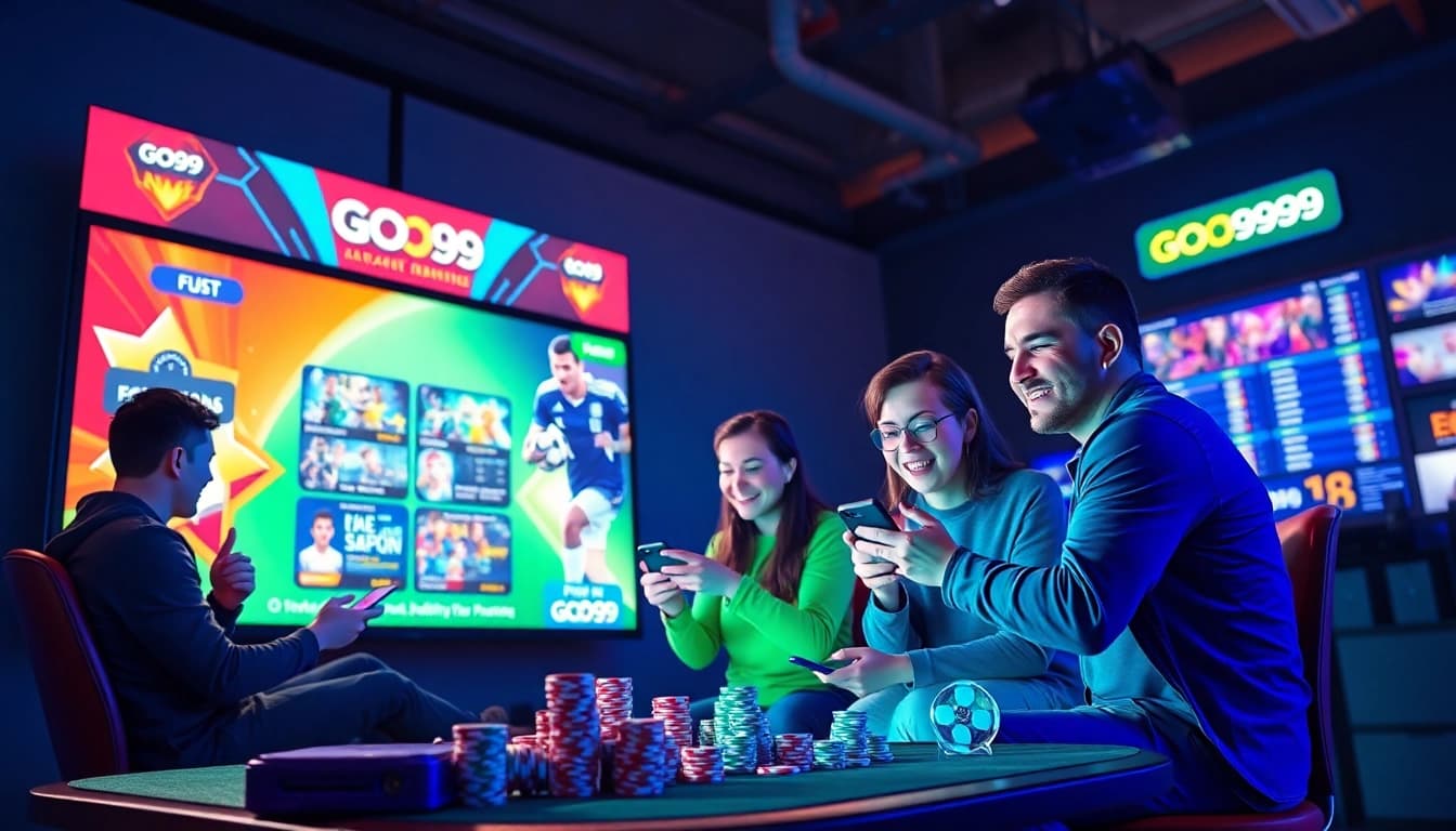 Players enjoying engaging games at GO99, a leading online betting platform.