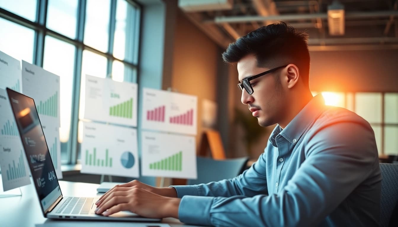 Craft an engaging hubspot marketing email with a strategic digital marketer in action.