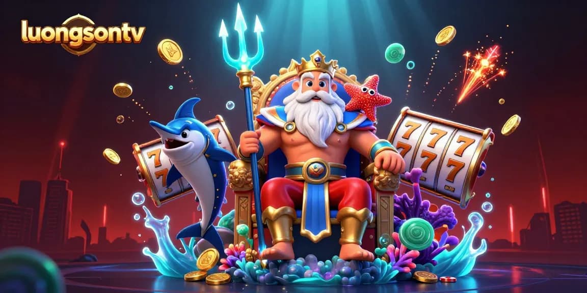 Experience the vibrant energy of luongsontv with animated characters and colorful gaming elements.