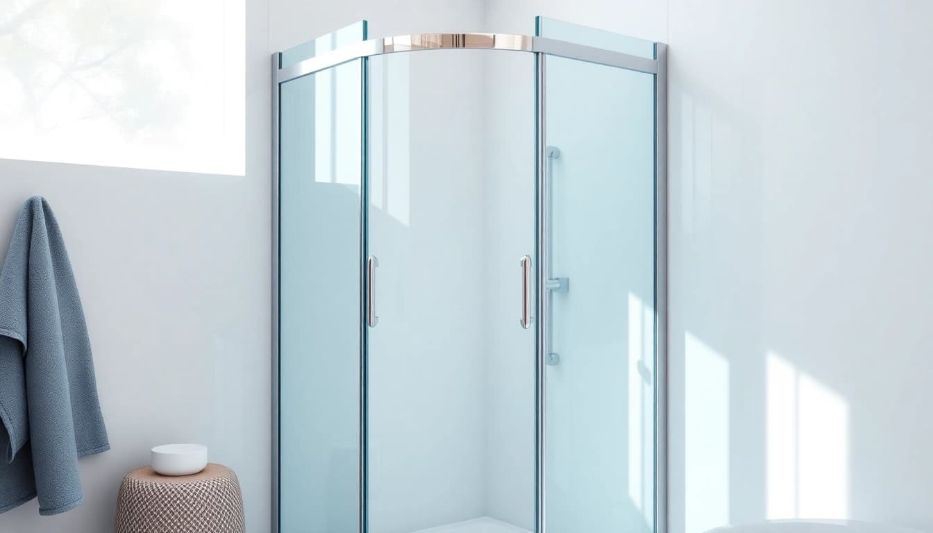 Das Bild zeigt eine moderne duschkabine 80x80 eckeinstieg in einem eleganten Badezimmer mit klaren Linien.