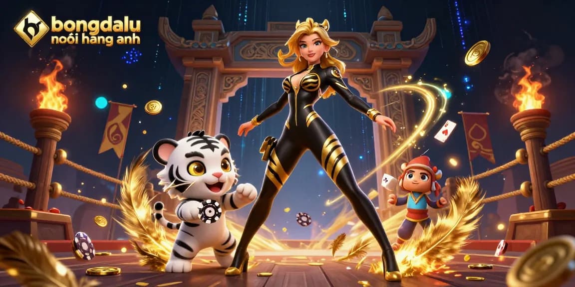Experience the thrilling action of bongdalu ngoại hạng anh with a dynamic gambling-themed scene featuring essential gaming elements.