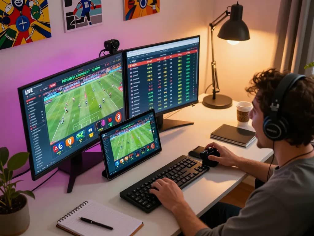 Engaged user placing bets in real-time using OPEN88 online sports betting platform