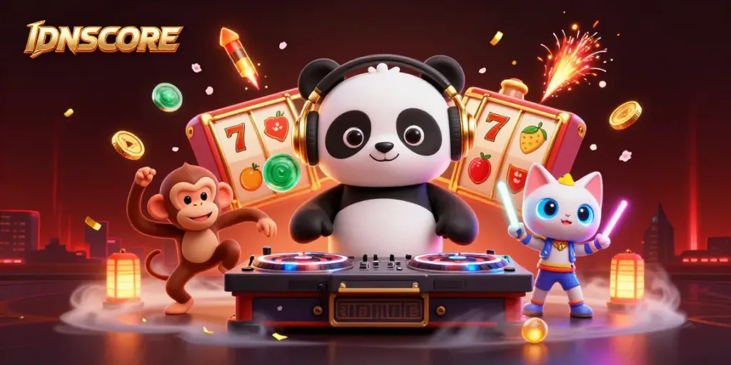 IDNSCORE delivers exciting gaming experiences with vibrant 3D characters and colorful casino themes.