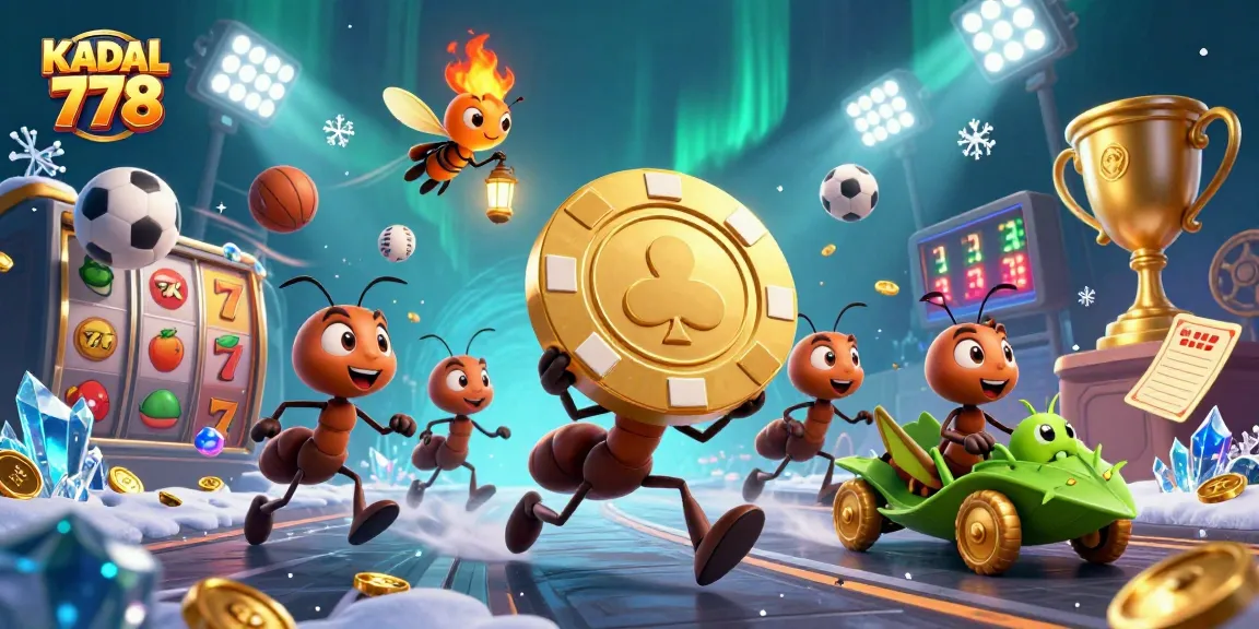 KADAL 778 reveals an exciting scene of playful ants on a heist across a vibrant casino world.