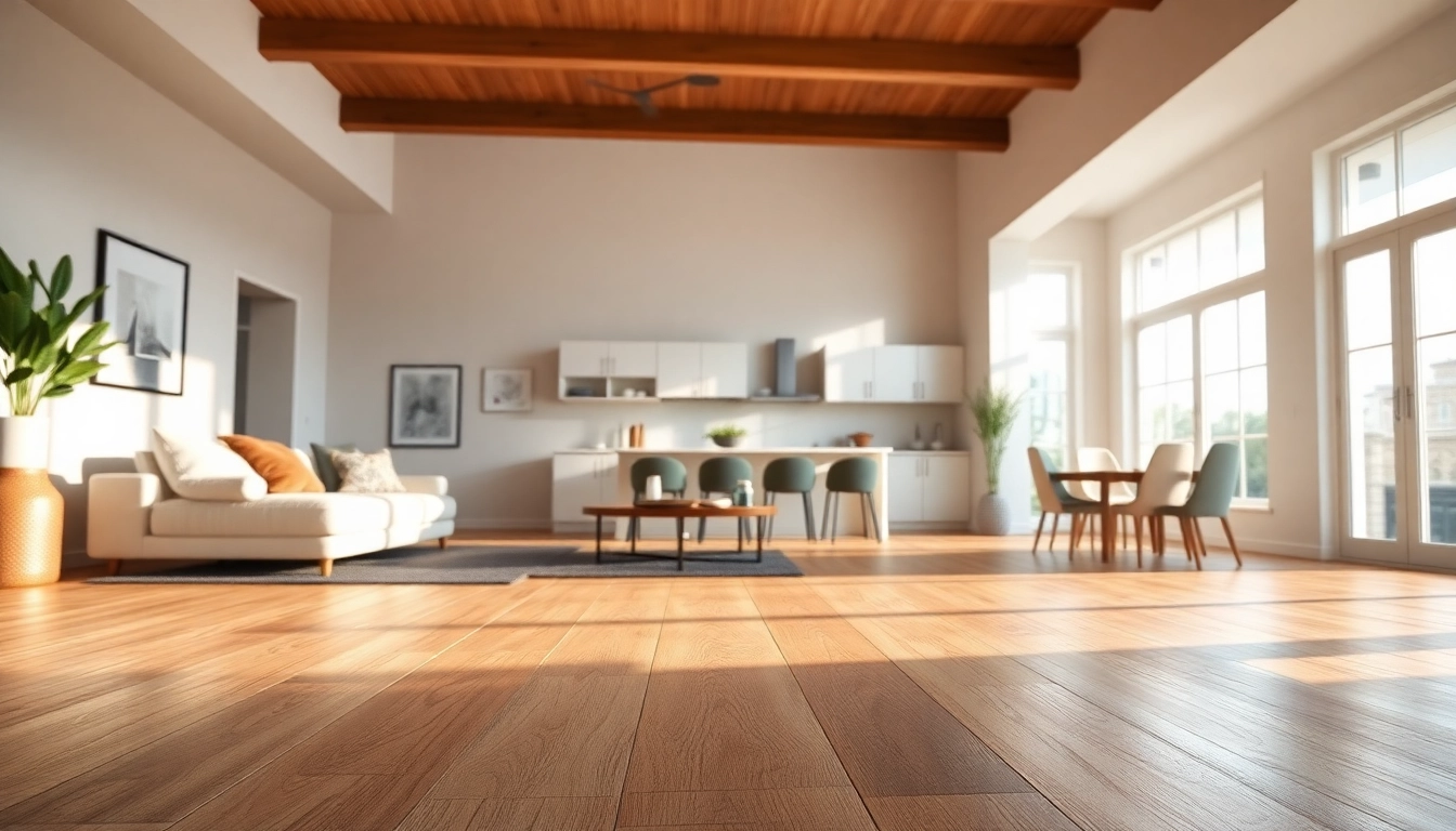 Transform your space with luxury vinyl plank flooring in a modern living room setting.