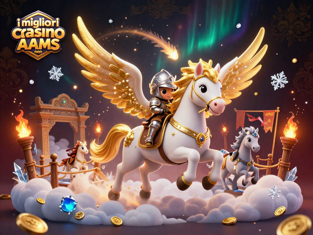 Giocando nei migliori casino non AAMS con un cavallo celestiale e un cavaliere all'avventura.
