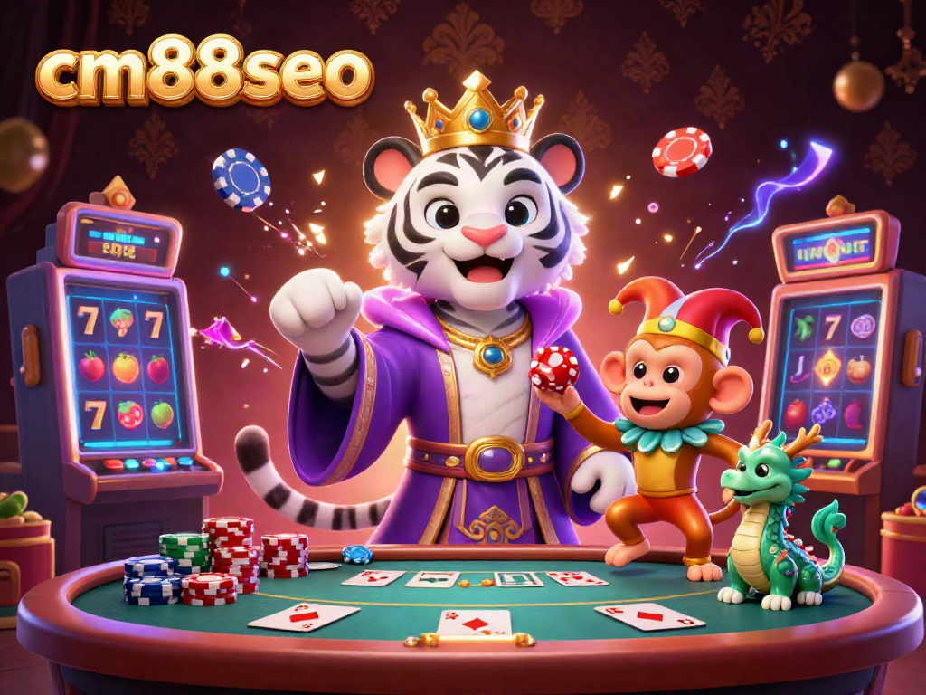 Experience exhilarating gaming at cm88seo with lively characters and vibrant casino elements.