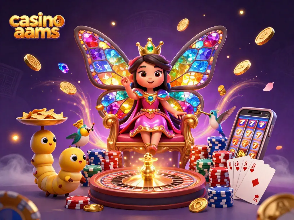 Giocando nei casino non AAMS con la regina farfalla e servitori, immersi in oro e gemme.