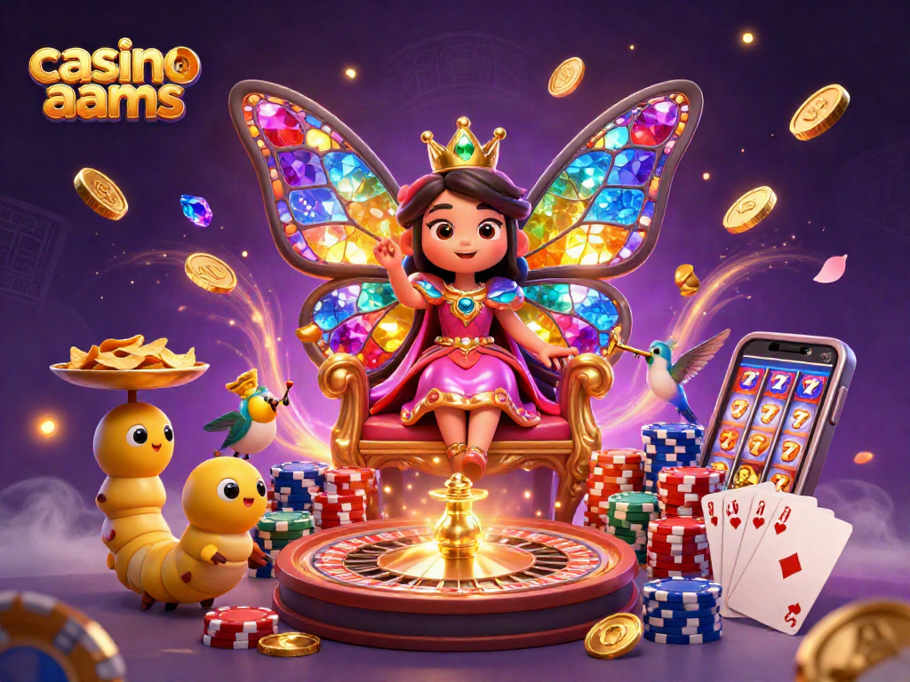 Giocando nei casino non AAMS con la regina farfalla e servitori, immersi in oro e gemme.
