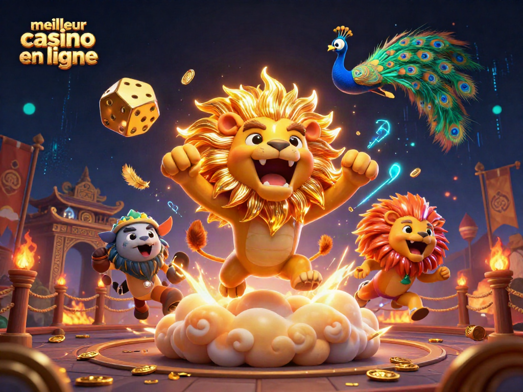 Découvrez l'univers des jeux dans le meilleur casino en ligne avec une illustration dynamique et captivante.