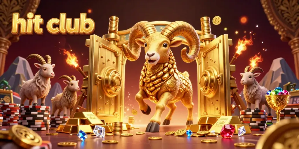 Experience the thrill of the hit club as golden ram charges through a sparkling casino scene filled with riches.