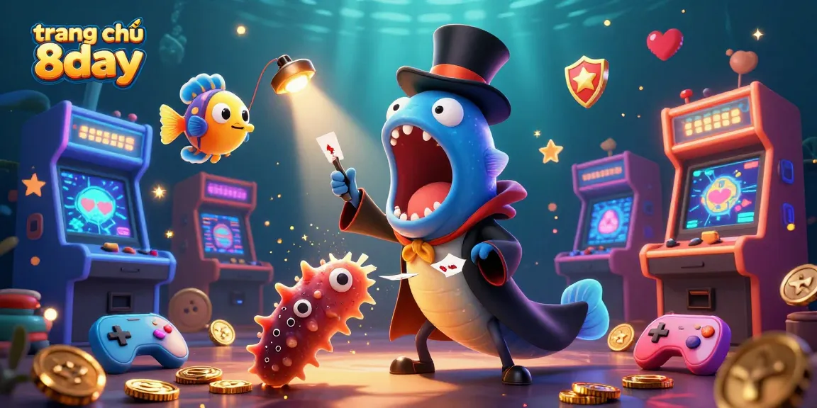 Experience the excitement at trang chủ 8day with vibrant 3D casino game elements and magical underwater characters.