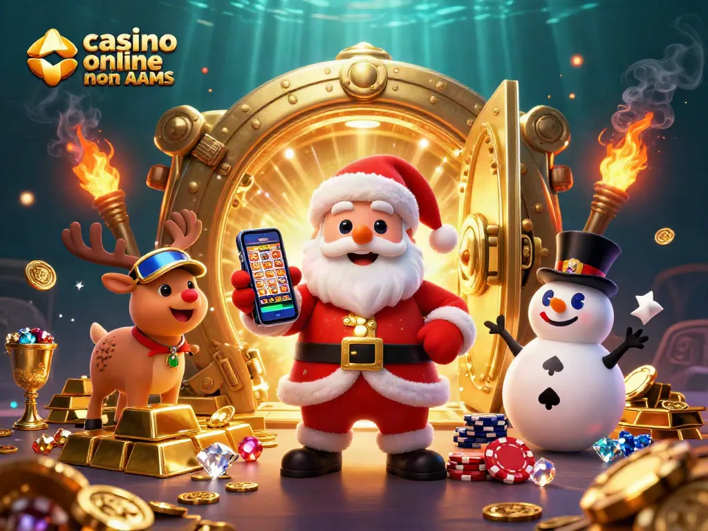 Gioca ai casino online non AAMS con l'atmosfera festosa di Babbo Natale e la sua troupe.